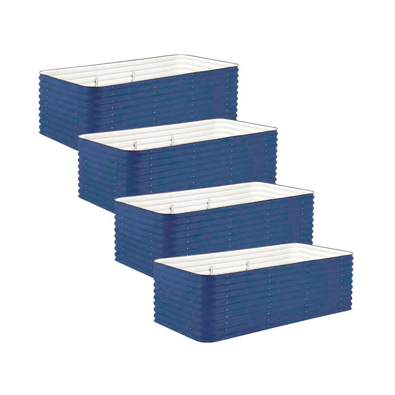 4-Pack Large Modular Metal Raised Garden Bed Kit - 29” Extra Tall