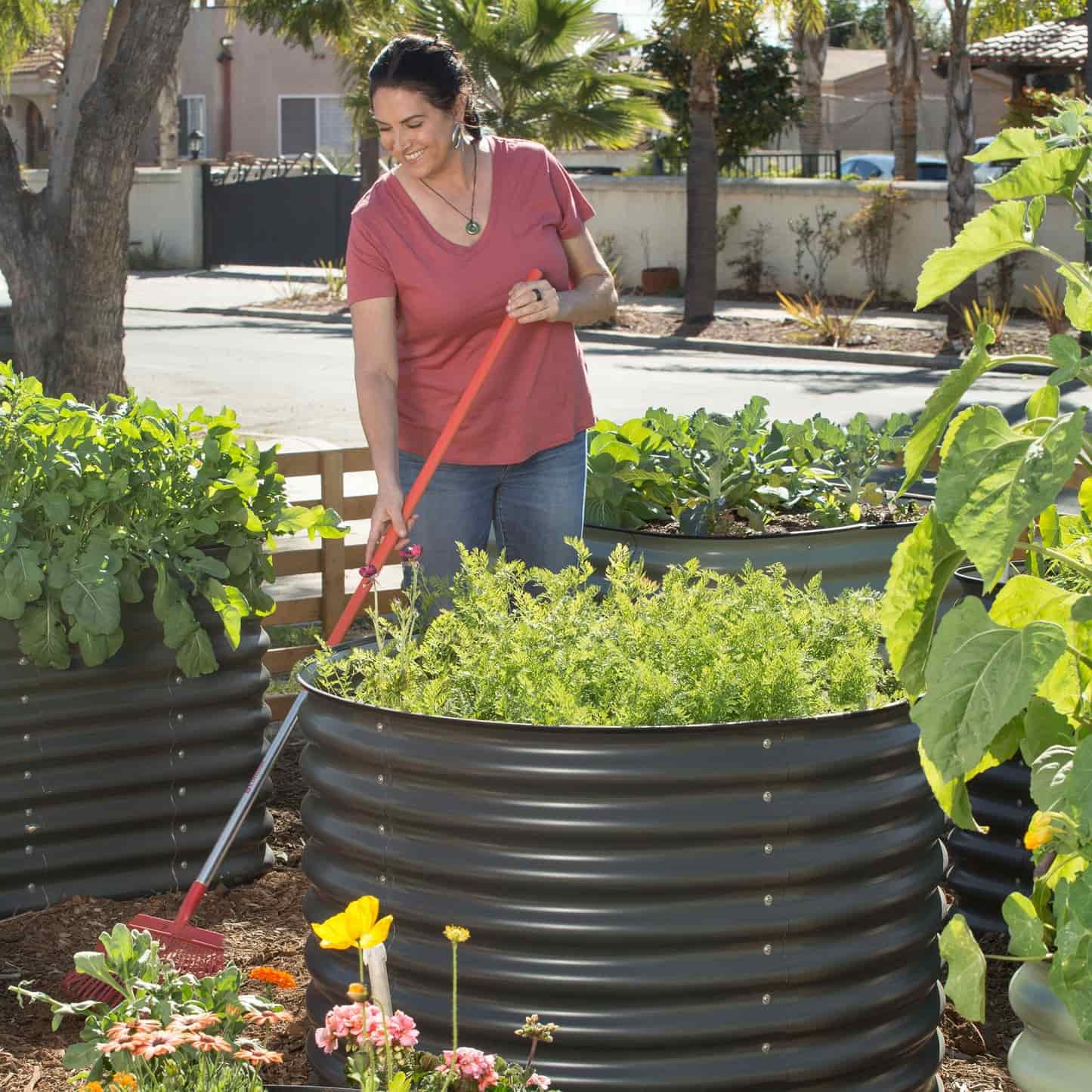 Round Metal Raised Garden Bed Kit - 29” Extra Tall