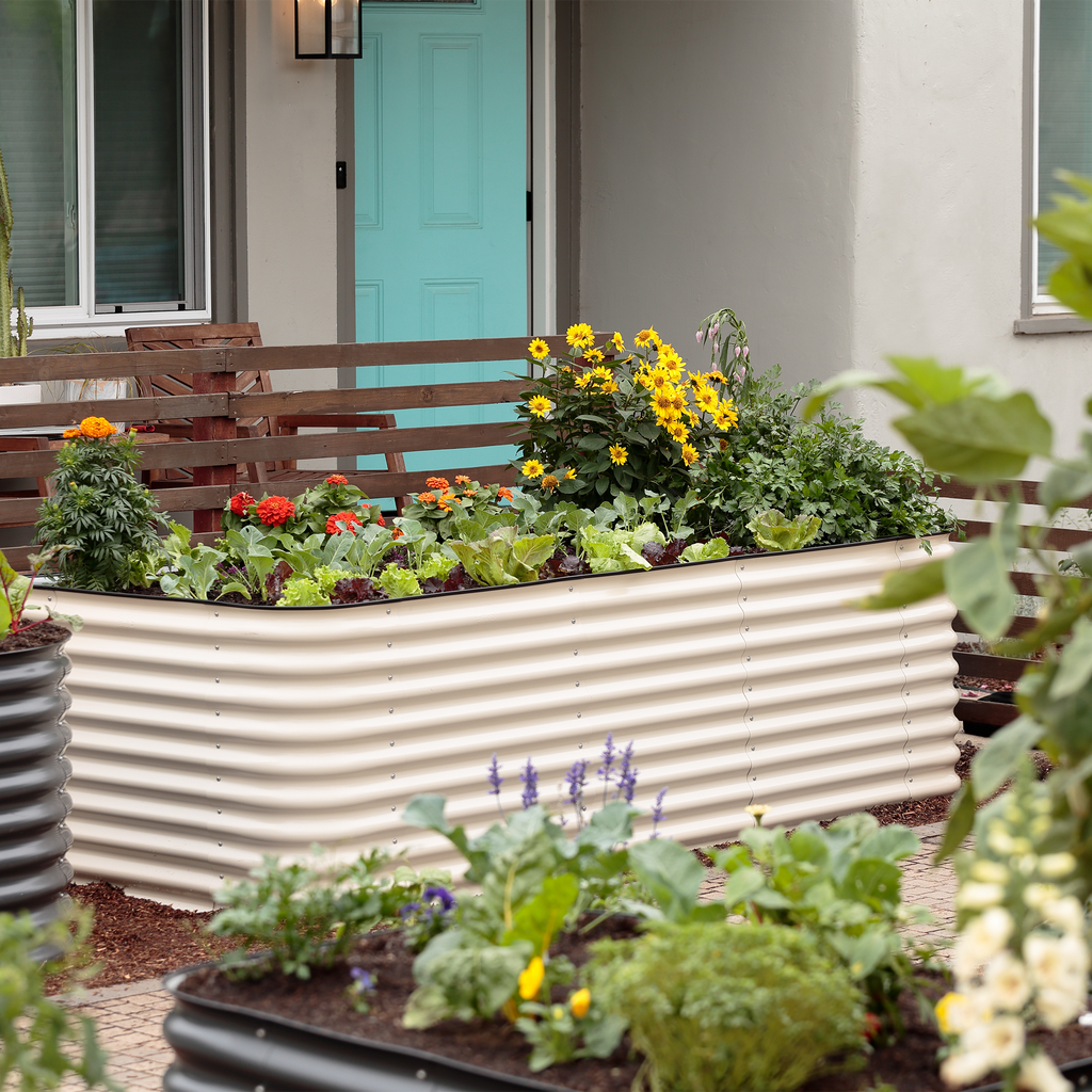 4-Pack Large Modular Metal Raised Garden Bed Kit - 29” Extra Tall