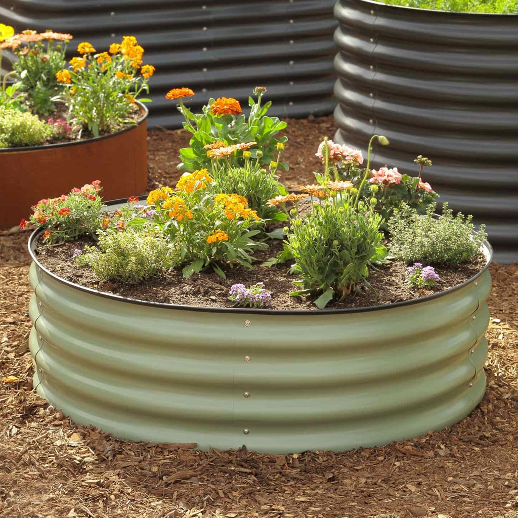 Round Metal Raised Garden Bed Kit - 15” Tall