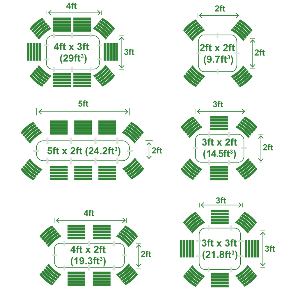 4-Pack Small Modular Metal Raised Garden Bed Kit - 29” Extra Tall