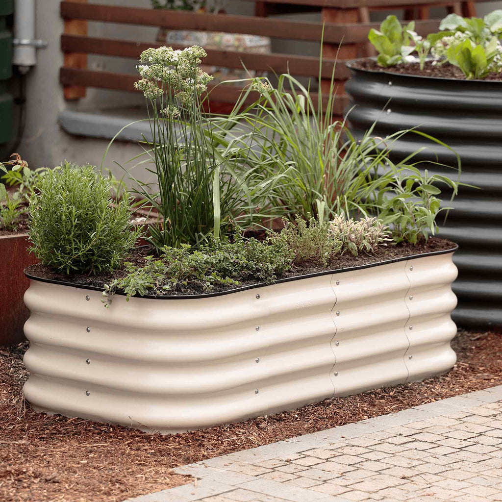 4-Pack Small Modular Metal Raised Garden Bed Kit - 15” Tall